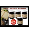 Lot de 4 Pots de Confiture de Cerises Noires 250G