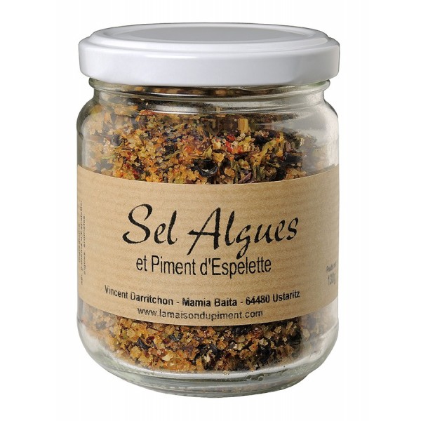 Sels, algues, aromates et piment d' Espelette 170gr