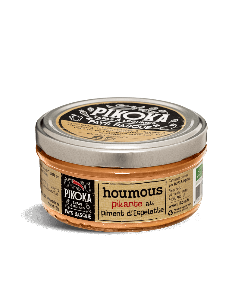 Houmous pikante au piment d'Espelette BIO 210g Houmous pikante au piment d'Espelette BIO 210g