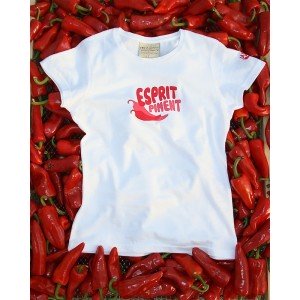 tee-shirt Esprit Piment blanc en coton bio