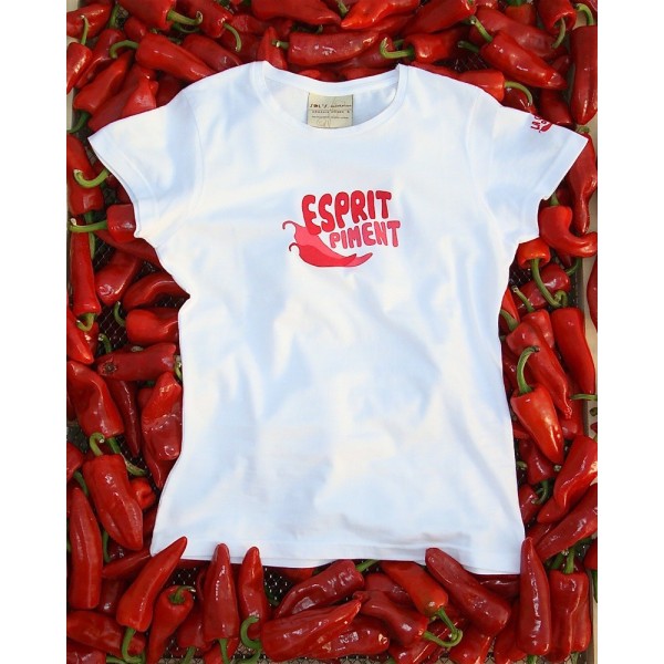 tee-shirt Esprit Piment blanc en coton bio