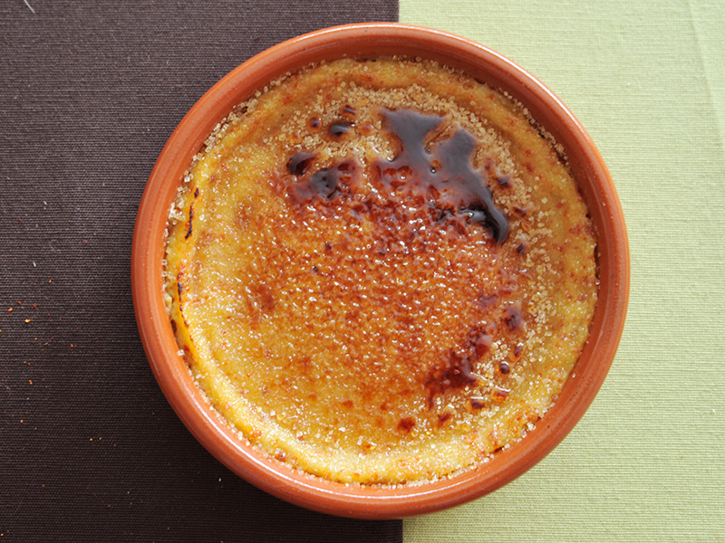 Crème Brulée au thé et au Piment d'Espelette