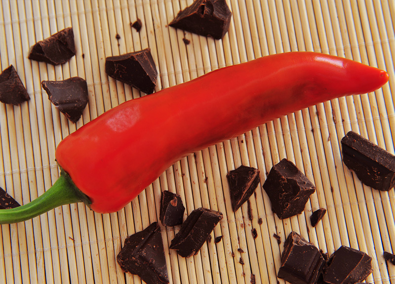 Granite de chocolat a la menthe et au piment d'Espelette