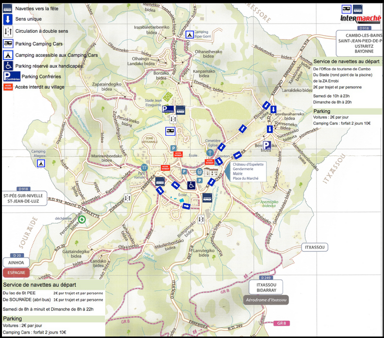 Plan, acces, tarifs de la Fete du Piment de espelette